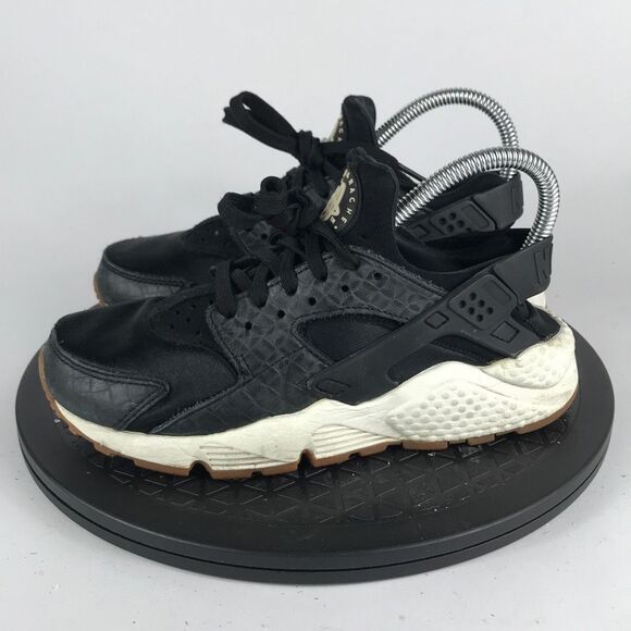 Nike Air Huarache Run Black/White/Gum Running Shoes 3020450-104 Women’s Size 6.5 - Picture 8 of 12